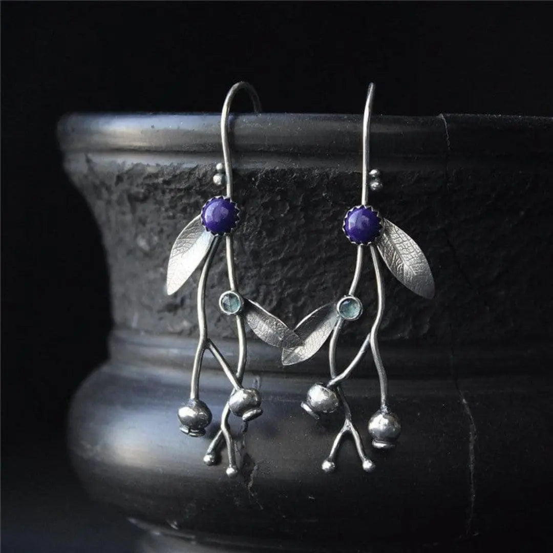 Leaf Earrings in Sterling Silver