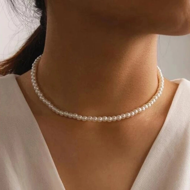 Silver Bead Necklace