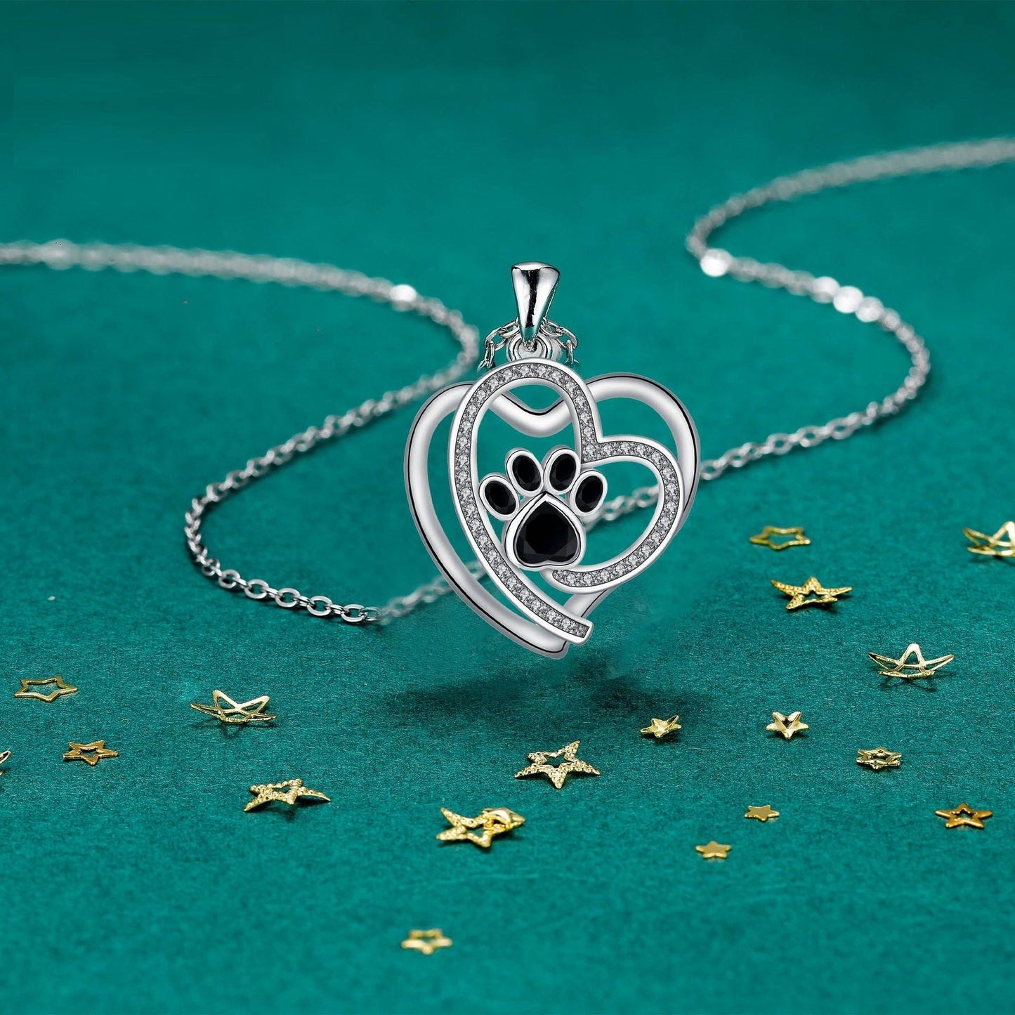 Cute Paw Print Clavicle Necklace