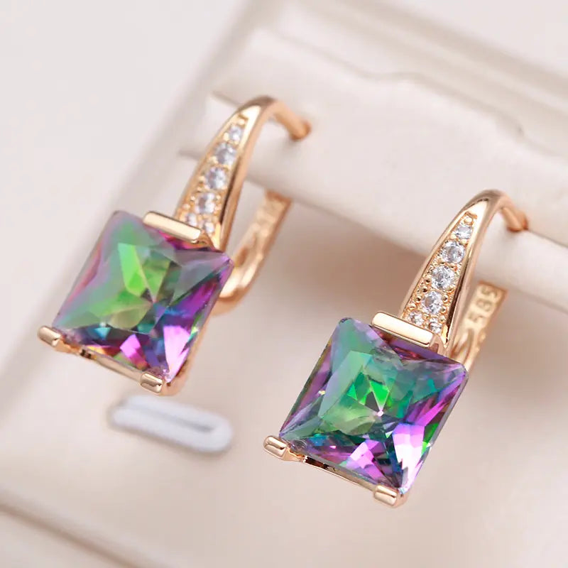 Elegant Multicolor Crystal Earrings