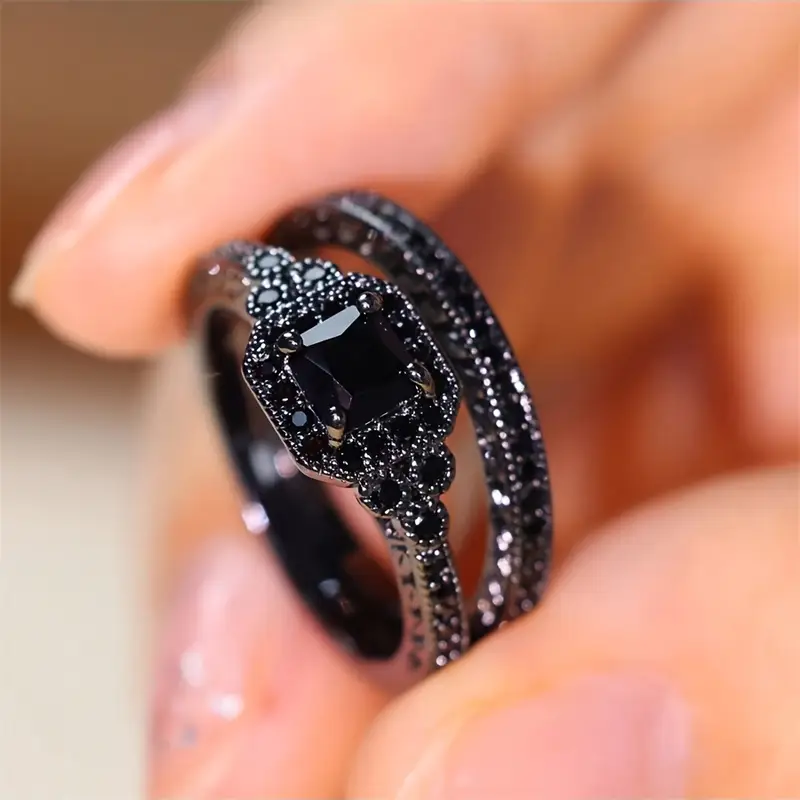 Vintage Ring Set Black