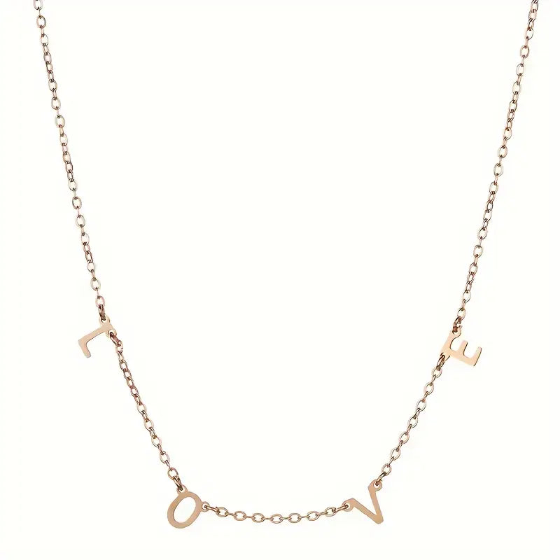 Golden Custom Initial Necklace