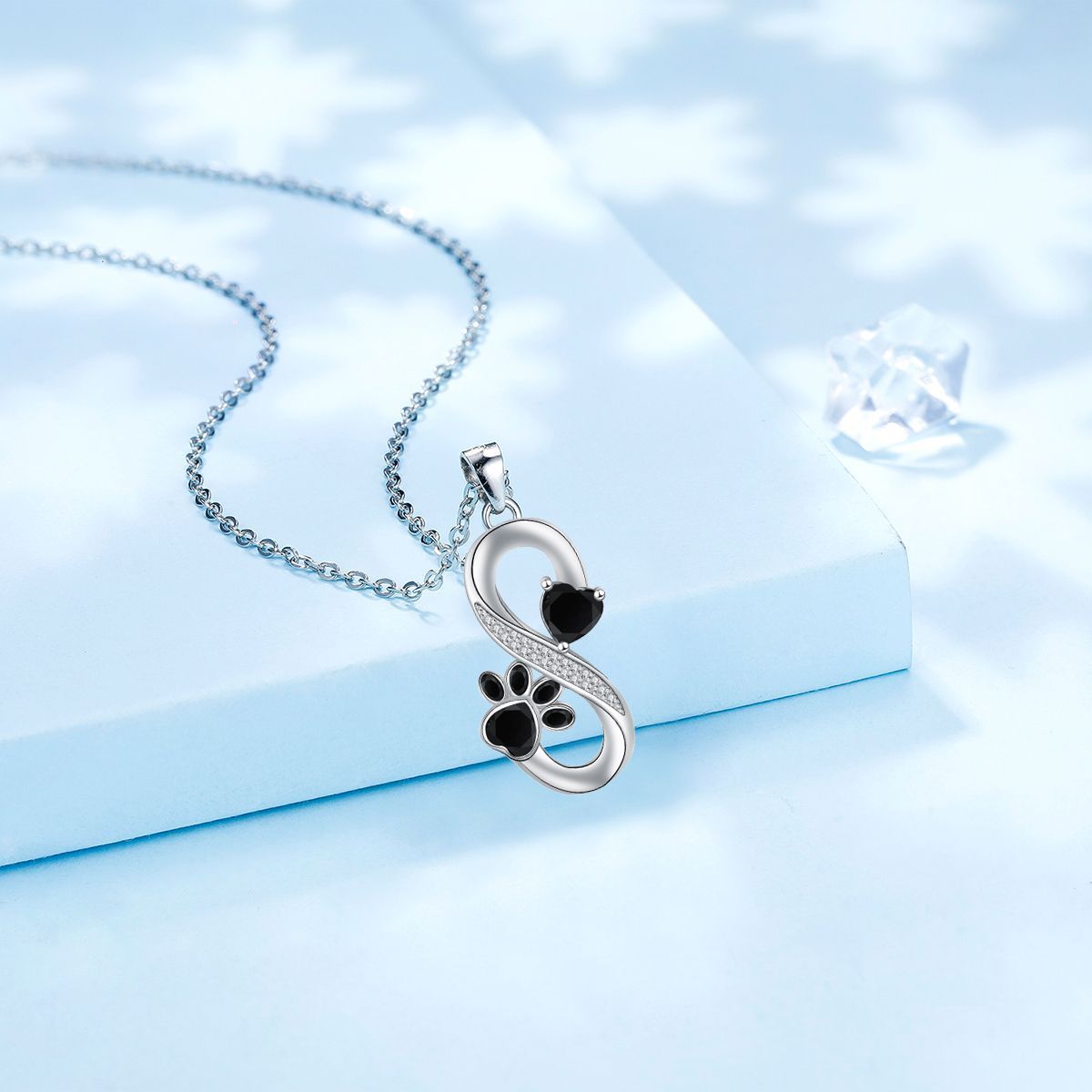 Infinite Symbol Necklace Hearts Paw Print