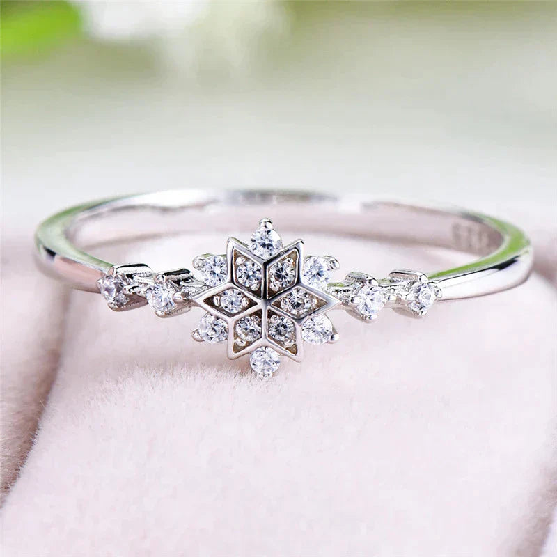Sterling Silver 925 Snowflake Ring