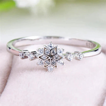 Sterling Silver 925 Snowflake Ring