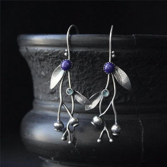 Leaf Earrings in Sterling Silver