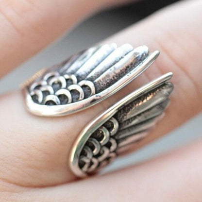 Adjustable angel ring made of 925 sterling silver