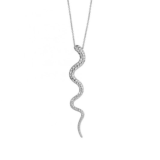 Necklace with snake pendant made of 925 sterling silver