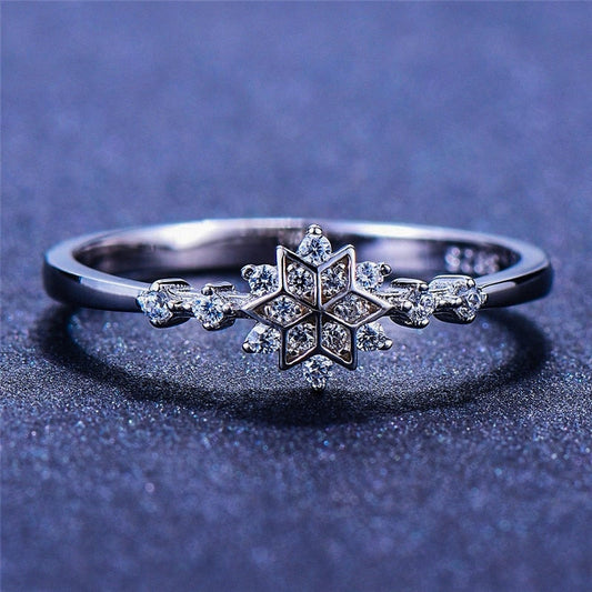 Sterling Silver 925 Snowflake Ring