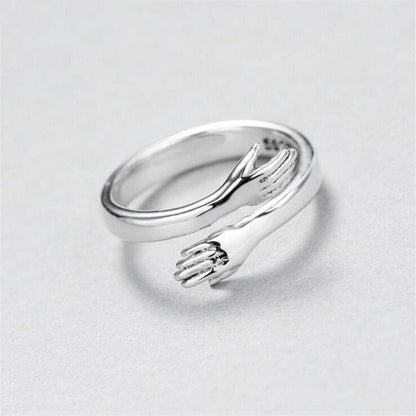 Silver Adjustable Ring "Embrace
