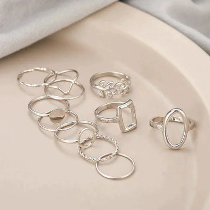 Set with 11 Vintage Silver Rings