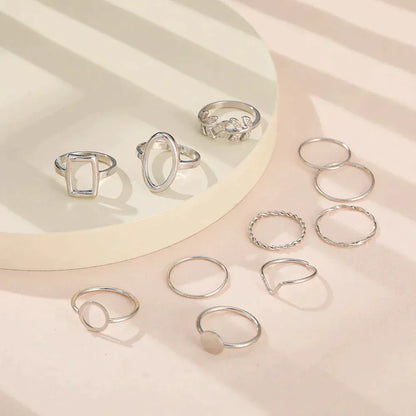 Set with 11 Vintage Silver Rings