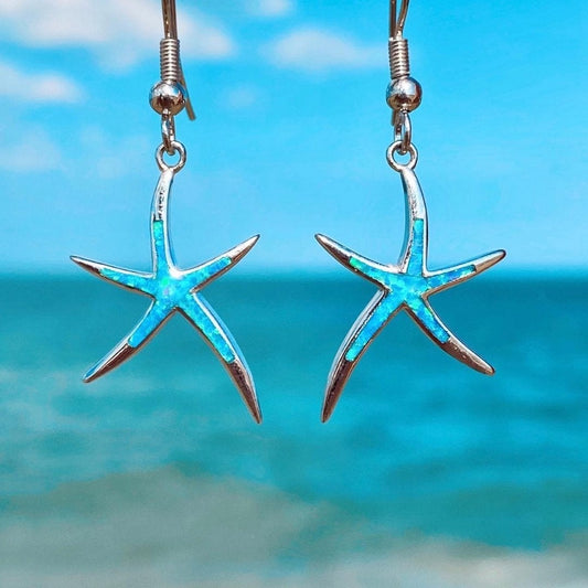 Sea Urchin Earrings made of Opal and Silver