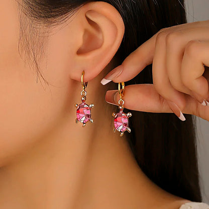 Sea Turtle Huggie Earrings Ocean Charm