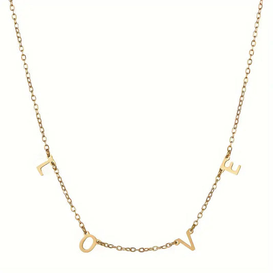 Golden Custom Initial Necklace