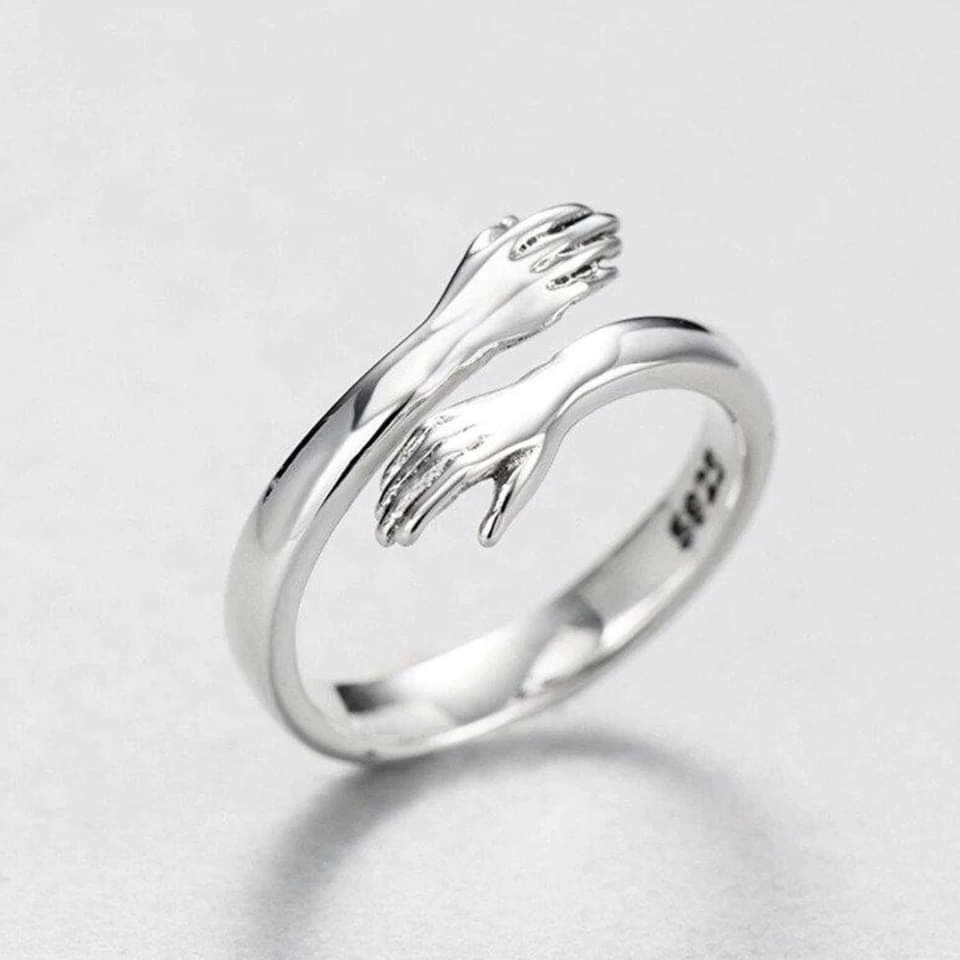 Silver Adjustable Ring "Embrace