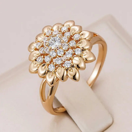 Elegant Flower Shine Ring
