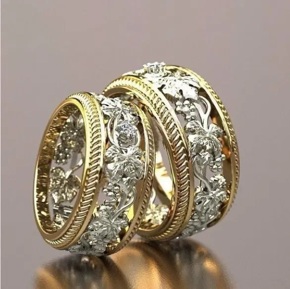 Hollow Rings in Vintage Gold