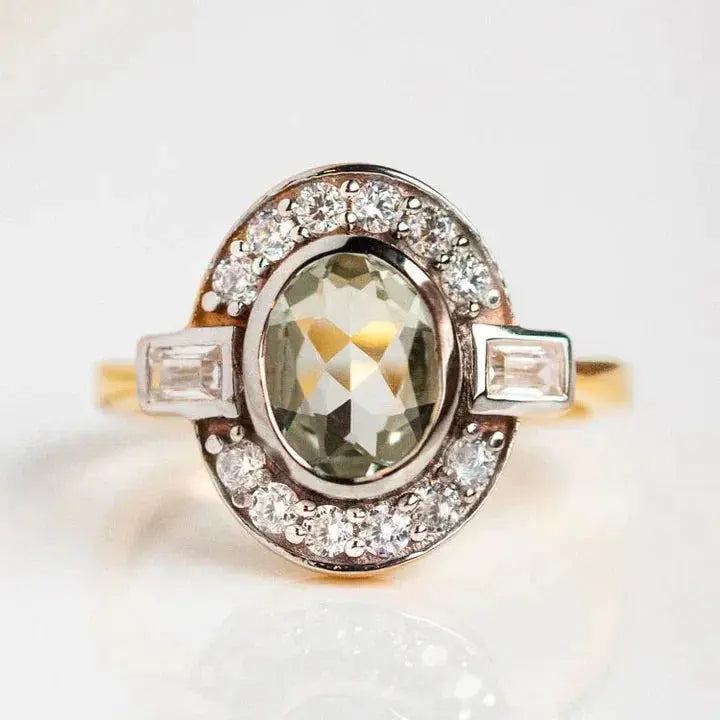 Vintage Crystal Green Ring