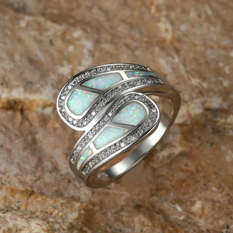 Open Ring with Opal
