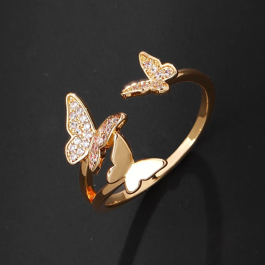 Golden Butterfly Ring