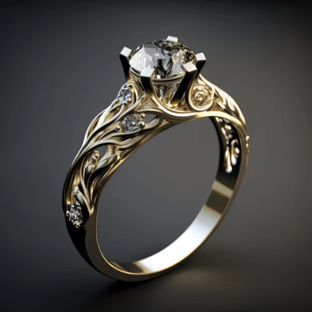 Elegant Exotic Zirconia Ring